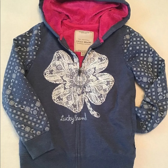 Lucky Brand Other - Lucky Brand Full Zip Closure Hoodie Sz 7/8